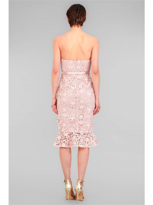 Abito tubino in cady e pizzo D'Andrea collection | 25025ROSE SMOKE